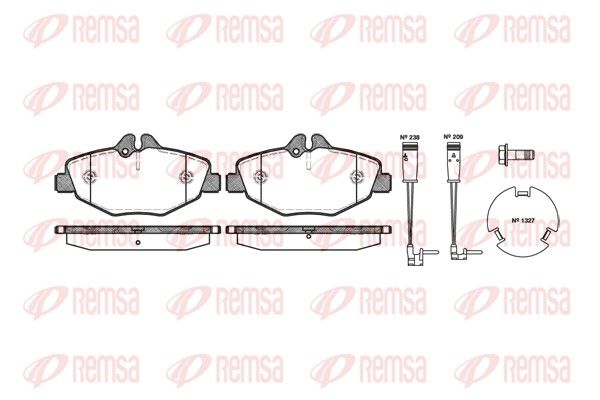 REMSA 0990.02 Brake Pad Set, disc brake