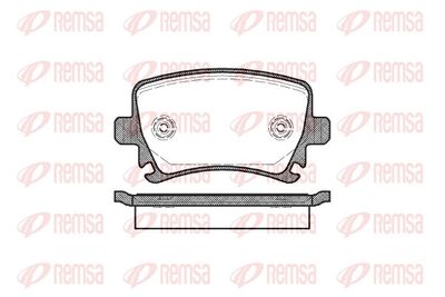 Brake Pad Set, disc brake REMSA 1031.00