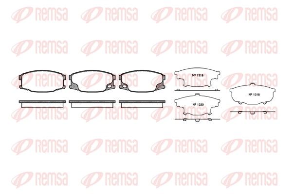 REMSA 1037.00 Brake Pad Set, disc brake