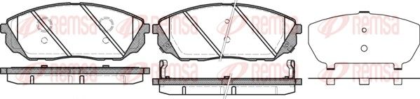 REMSA 1041.12 Brake Pad Set, disc brake
