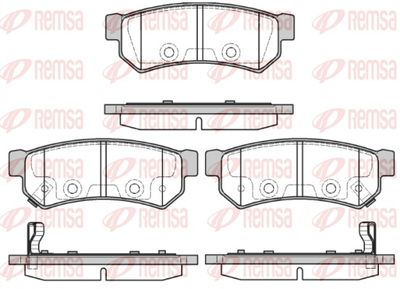 Brake Pad Set, disc brake REMSA 1048.12