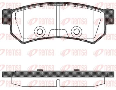 Brake Pad Set, disc brake REMSA 1048.10
