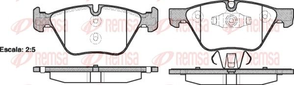 REMSA 1052.10 Brake Pad Set, disc brake