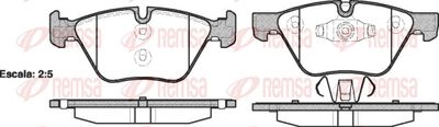 Brake Pad Set, disc brake REMSA 1052.10