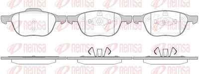 Brake Pad Set, disc brake REMSA 1082.00