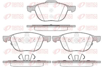 Brake Pad Set, disc brake REMSA 1082.12