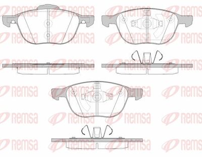 Brake Pad Set, disc brake REMSA 1082.15