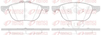 Brake Pad Set, disc brake REMSA 1082.50
