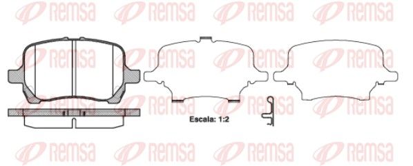 REMSA 1089.12 Brake Pad Set, disc brake
