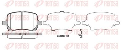 Brake Pad Set, disc brake REMSA 1089.12