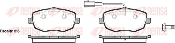 REMSA 1099.01 Brake Pad Set, disc brake