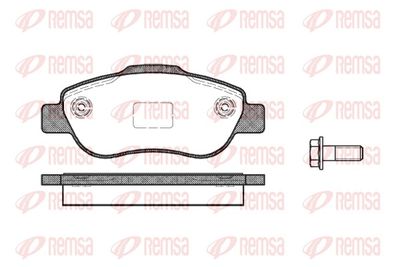Brake Pad Set, disc brake REMSA 1100.00