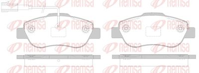 Brake Pad Set, disc brake REMSA 1100.02