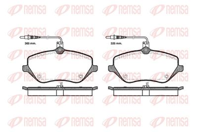 Brake Pad Set, disc brake REMSA 1101.04