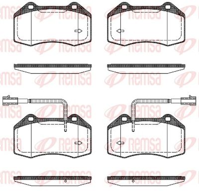 Brake Pad Set, disc brake REMSA 1113.22