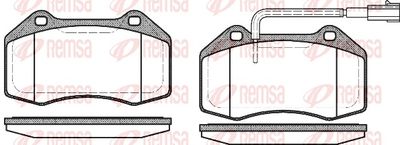 Brake Pad Set, disc brake REMSA 1113.12