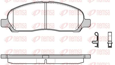 Brake Pad Set, disc brake REMSA 1120.02