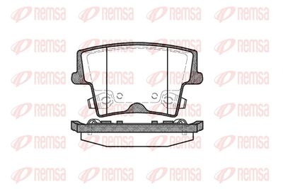Brake Pad Set, disc brake REMSA 1127.08