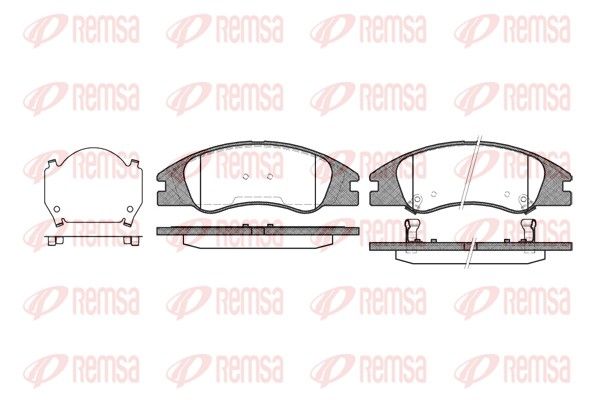 REMSA 1134.02 Brake Pad Set, disc brake