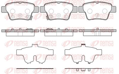 Brake Pad Set, disc brake REMSA 1138.02