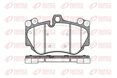 Brake Pad Set, disc brake REMSA 1140.00
