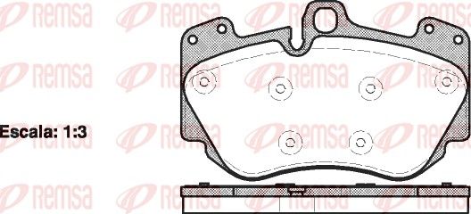 REMSA 1140.10 Brake Pad Set, disc brake