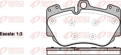 Brake Pad Set, disc brake REMSA 1140.10