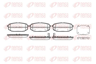 Brake Pad Set, disc brake REMSA 1147.02