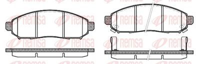 Brake Pad Set, disc brake REMSA 1162.12