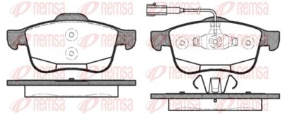 Brake Pad Set, disc brake REMSA 1183.12