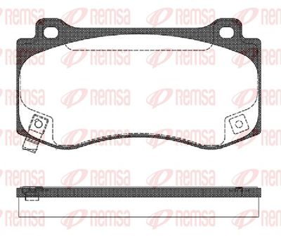 Brake Pad Set, disc brake REMSA 1185.04