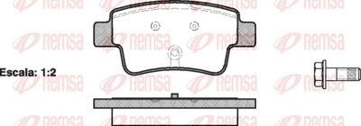 Brake Pad Set, disc brake REMSA 1198.00