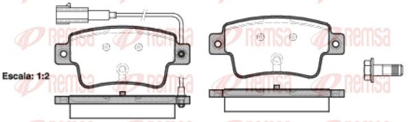 REMSA 1198.02 Brake Pad Set, disc brake