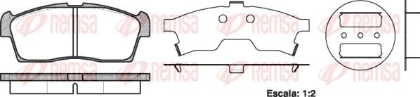 REMSA 1199.00 Brake Pad Set, disc brake