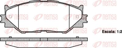 Brake Pad Set, disc brake REMSA 1201.00