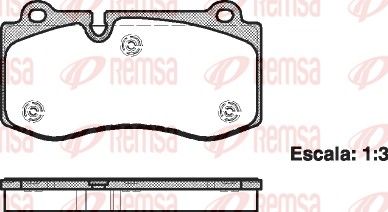 Brake Pad Set, disc brake REMSA 1202.00