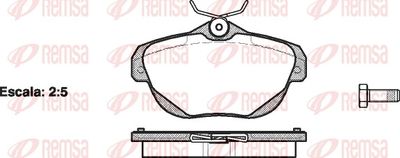 Brake Pad Set, disc brake REMSA 1203.00