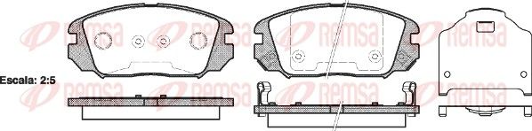 REMSA 1204.02 Brake Pad Set, disc brake