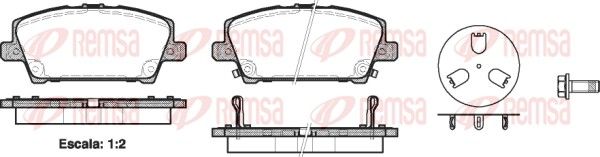 REMSA 1205.02 Brake Pad Set, disc brake