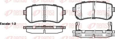 Brake Pad Set, disc brake REMSA 1209.02