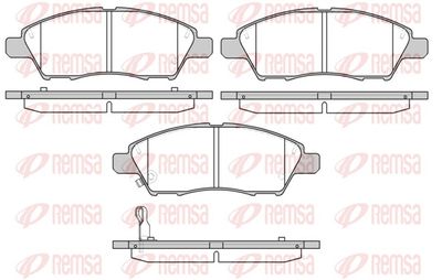 Brake Pad Set, disc brake REMSA 1210.01