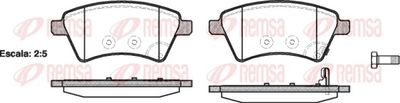 Brake Pad Set, disc brake REMSA 1215.01