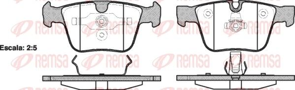 REMSA 1216.00 Brake Pad Set, disc brake