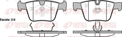 Brake Pad Set, disc brake REMSA 1216.00