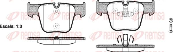 REMSA 1218.00 Brake Pad Set, disc brake