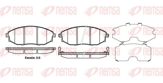 REMSA 1223.02 Brake Pad Set, disc brake