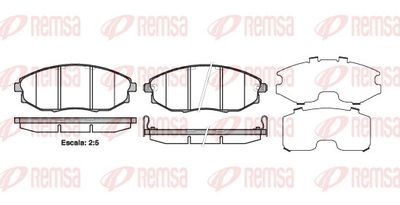 Brake Pad Set, disc brake REMSA 1223.02