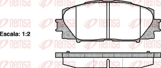 REMSA 1224.00 Brake Pad Set, disc brake