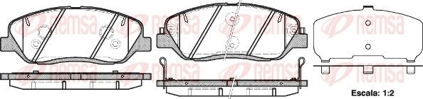 REMSA 1226.02 Brake Pad Set, disc brake