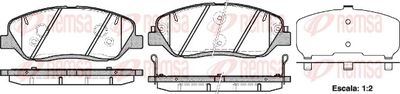 Brake Pad Set, disc brake REMSA 1226.02